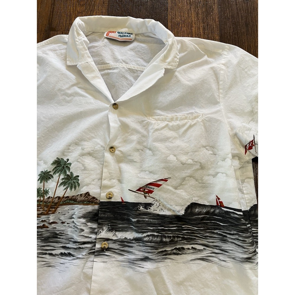 Men's Malihini Shirt Multicolor Hawaiian XL TIKI Surf Tropical LUAU Parasail USA